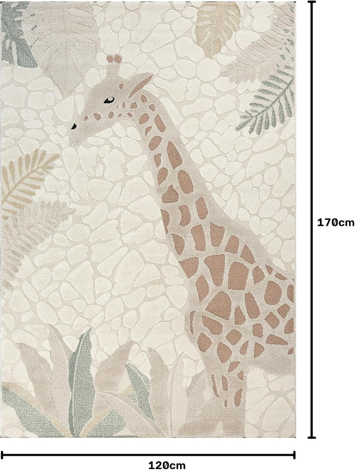 the carpet Jungle Kids Teppich für Kinderzimmer, Kinderteppich, 3D-Effekt, Pflegeleicht, strapazierf