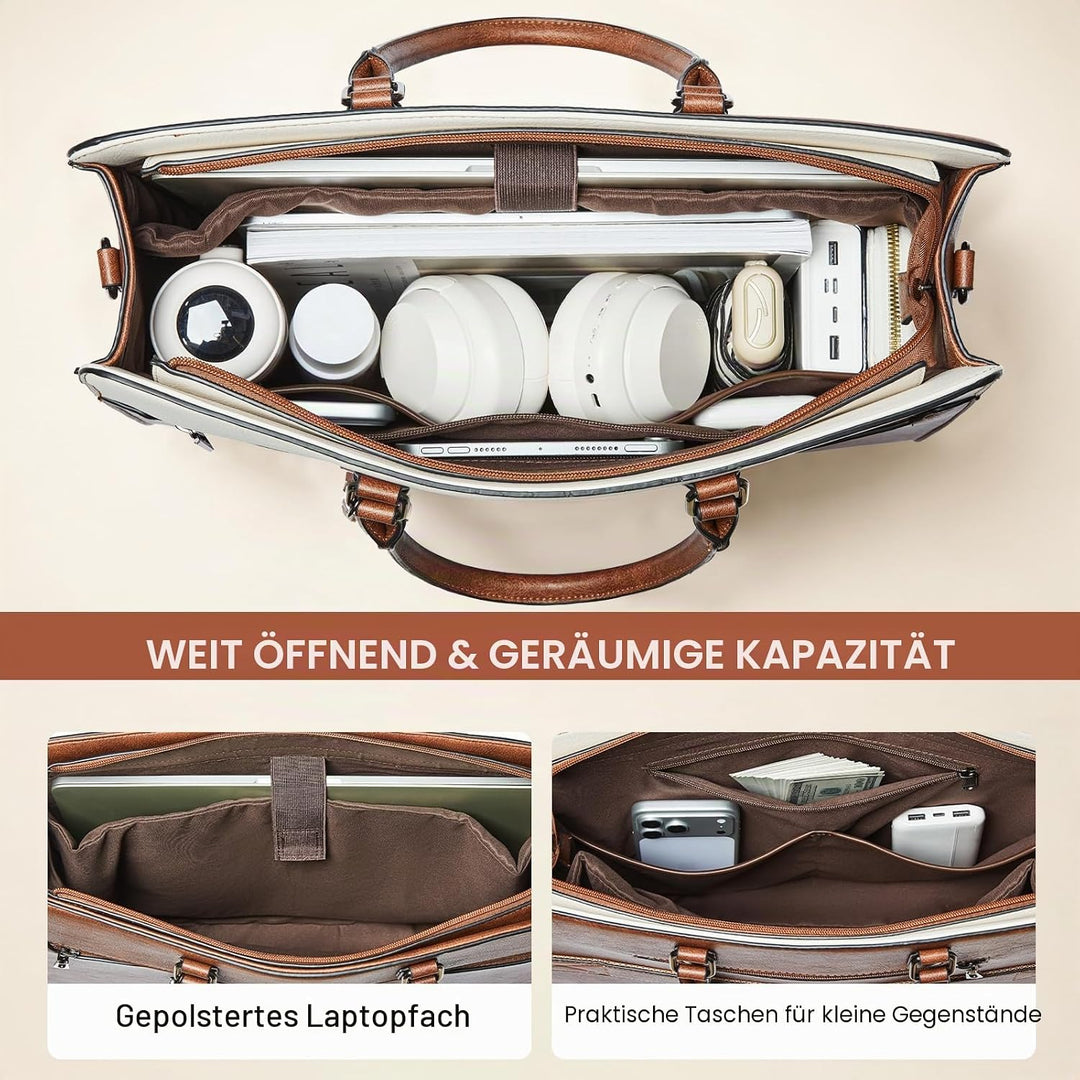 Shrrie Laptop Tasche für Frauen,Wasserdichte Arbeitstasche Laptop Tote Bag,Aktentasche mit Tasche Be