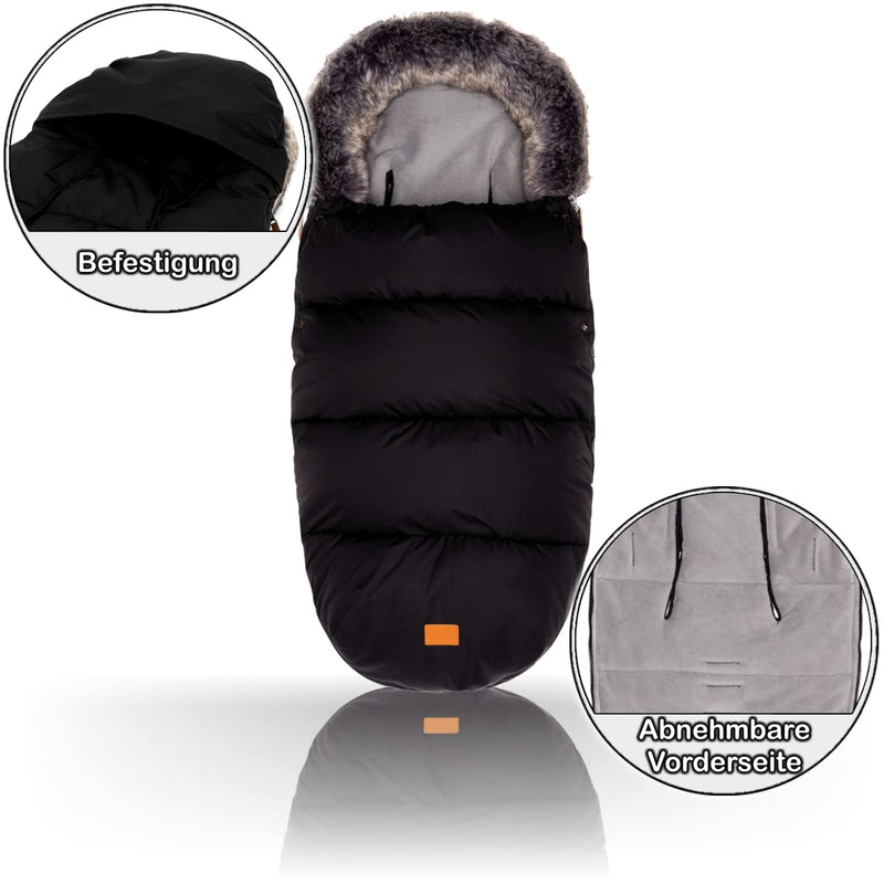 Winterfusssack mit Coralfleece/Fusssack für Kinderwagen/Buggy/Jogger/Atmungsaktiv/Kinderwagenfusssac