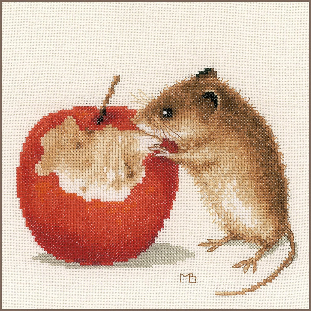 Lanarte PN-0175633 MB Maus Zählmuster Kreuzstichset, Baumwolle, mehrfarbig, ca. 20 x 16 cm / 8" x 6,