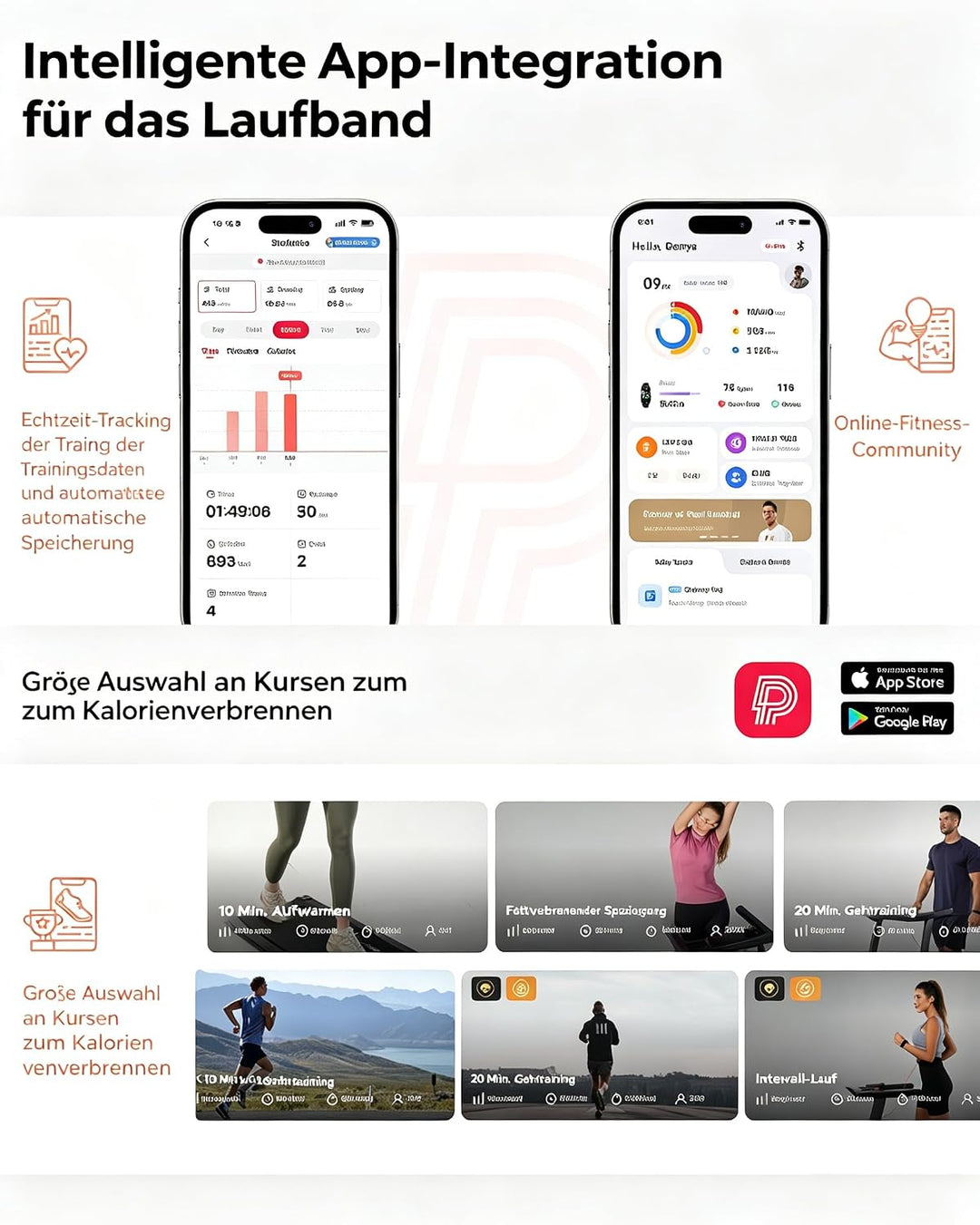 MJWW Raceable Walking Pad mit 6%-9% Steigung, 2.5/3.0 HP Klappbares Laufband für Zuhause &amp; Büro mit