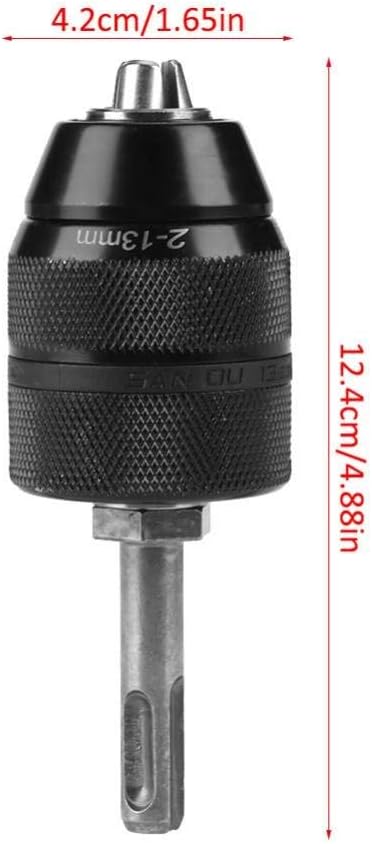 2mm-13mm Bohrerfutter Selbstspannen Spannfutter mit SDS Adaptor, Metall-Schnellspannbohrfutter-Konve