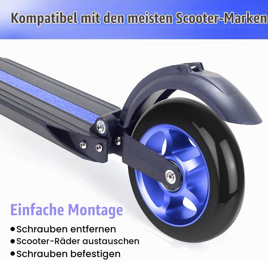 Stunt Scooter Rollen100mm, 2 Stück Stunt Scooter Räder Ersatzräder mit ABEC/ 9 Kugellager/Härtegrad