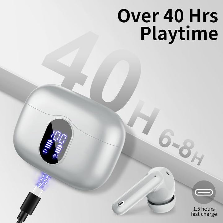 Btootos Bluetooth Kopfhörer, Kopfhörer Kabellos Bluetooth 5.4 Sport In Ear Kopfhörer mit 4 Mikrofon,