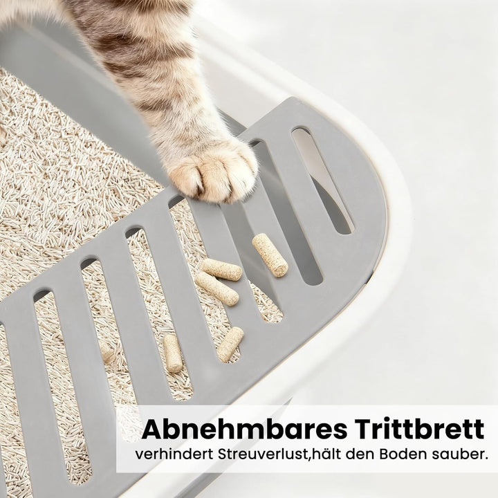 Katzenklo Flacher Einstieg, gross – ideal für ältere Katzen & bei Arthritis oder eingeschränkter Mob