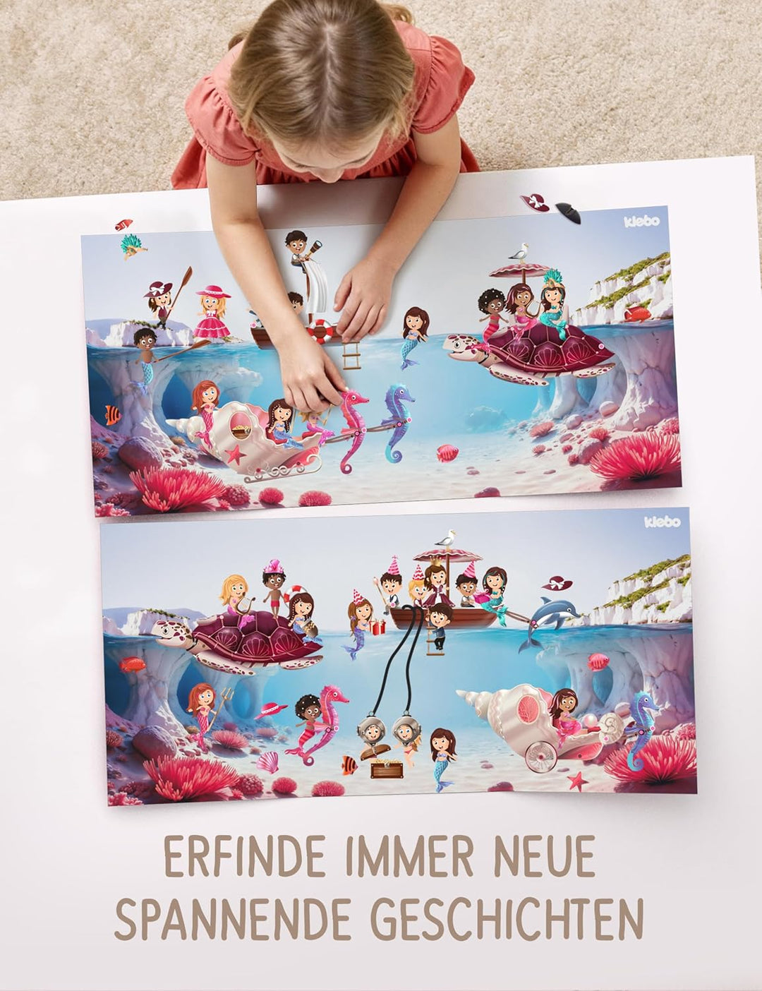 Meerjungfrau - Das erste Stickerbuch für Kinder zum Tüfteln, Bauen & Kombinieren - Wiederverwendbare