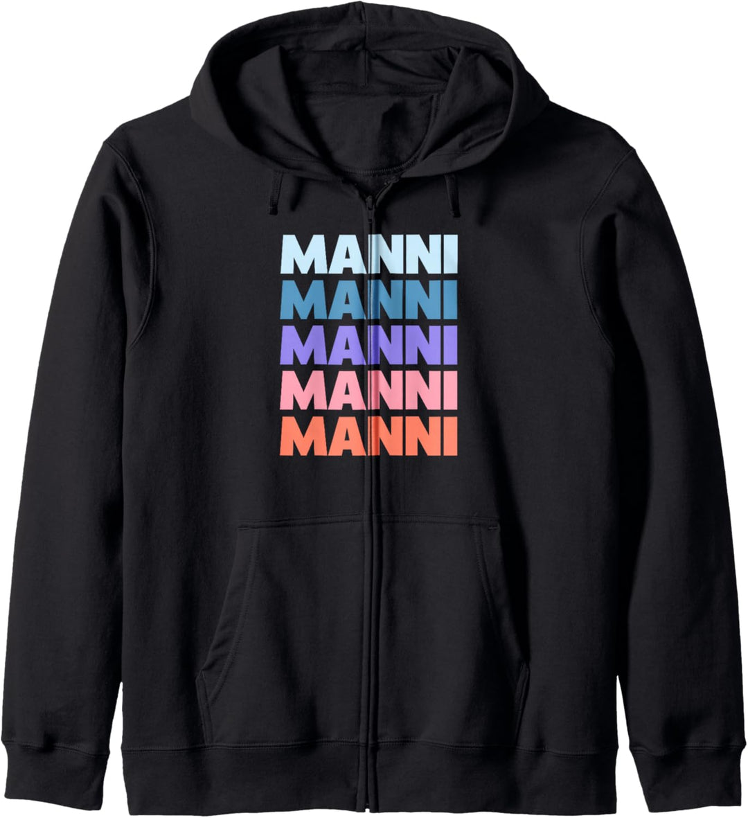 Funny Modern Repeated Text Design Manni Kapuzenjacke