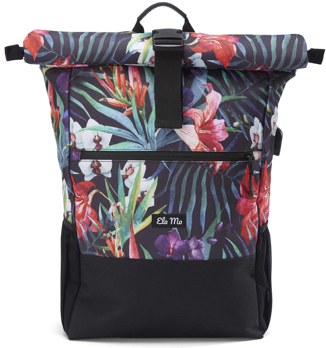 Ela Mo® Rolltop Rucksack Damen - Rollrucksack Anti Diebstahl für Sport &amp; Reisen - Laptoprucksack für