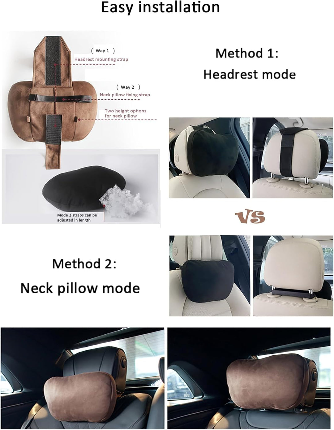 Kwak's Kopfstütze Taille Kissen Set, Maybach Design S-Klasse Super Soft Auto Kopfstütze Kissen Lordo