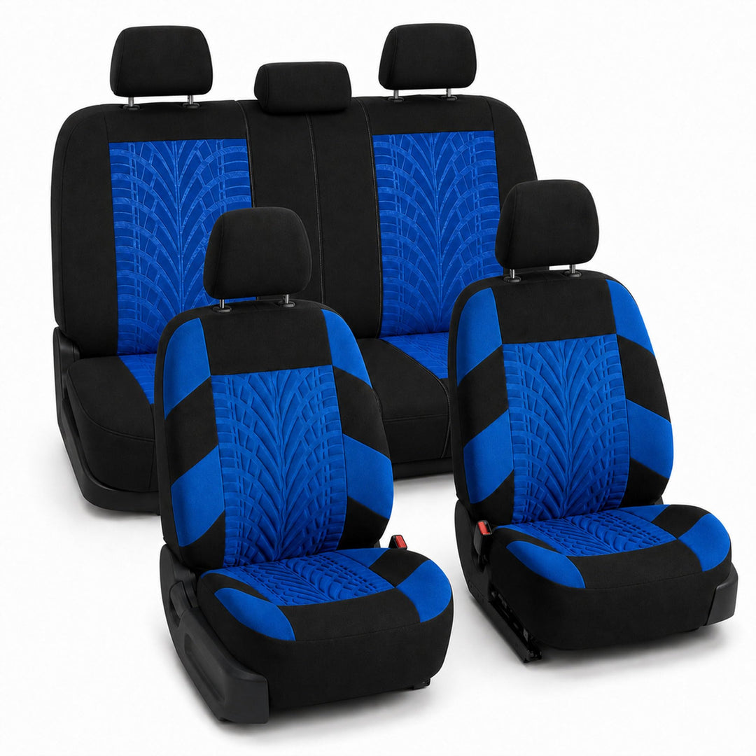 FH GROUP FB071BLUE115 Autositzbezug (Travel Master Airbag und Split Bench kompatibel, blau) Blau-Vol