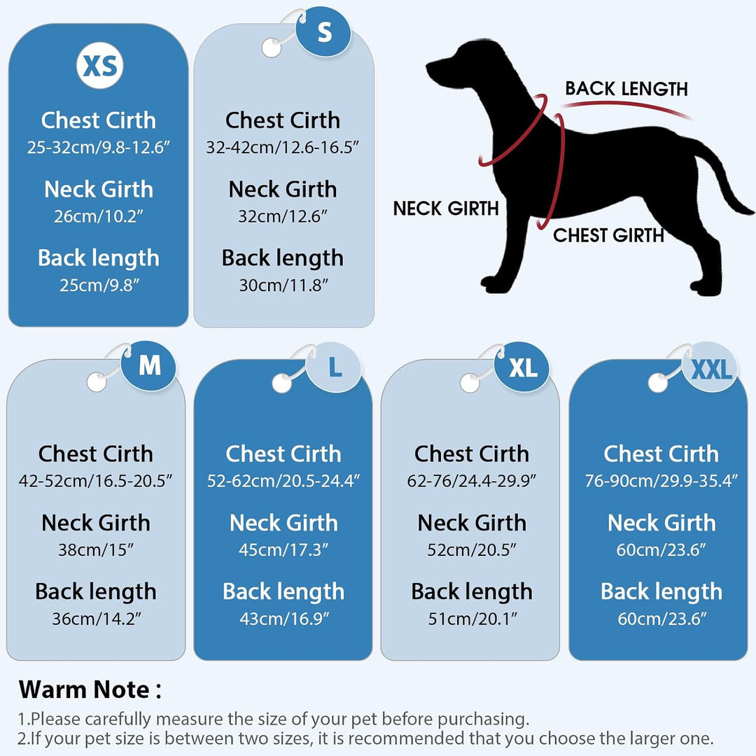 CITÉTOILE Wasserdichter Hundemantel mit Leinenöffnung Blau S | Zweifarbige Hundejacke mit Klettversc