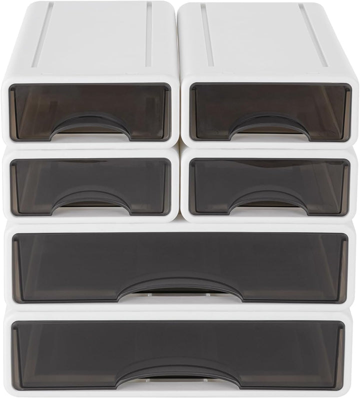 Schreibtisch-Organizer, Schreibtisch-Kleinteile-Aufbewahrung, 2 grosse + 4 kleine stapelbar Desktop