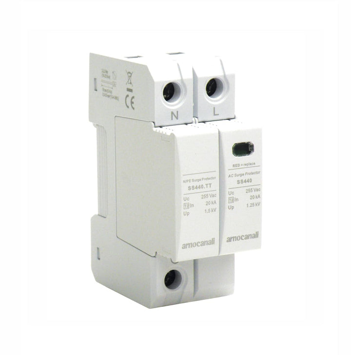 Arnocanali SS440.2TT Enerpro Entlader 1 + 1 Module, Referenzklasse T2 für Tt-Netze - Tn