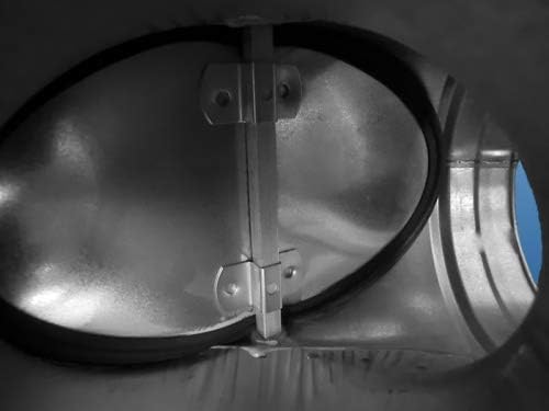 Wickelfalz Bypassklappe Weiche für Stellmotor mit Lippendichtung System Ø 125