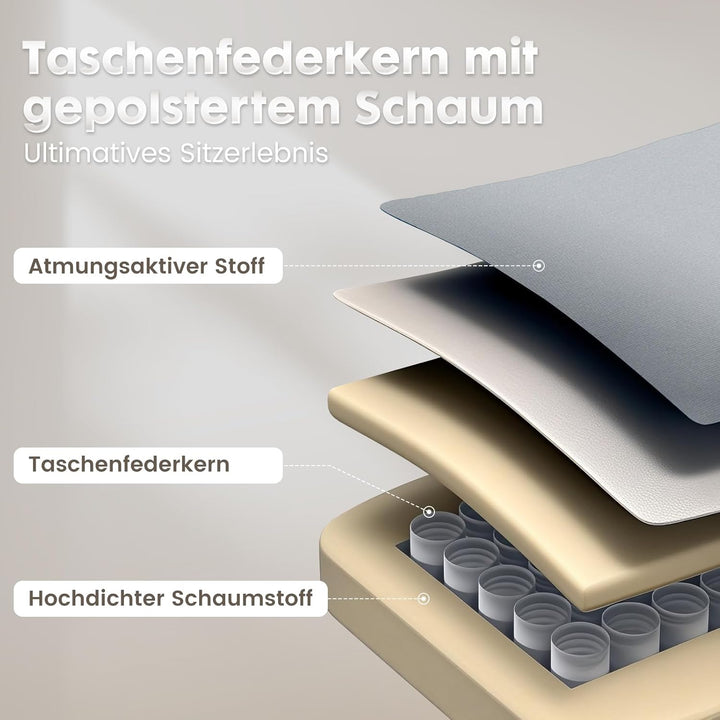 GTPLAYER Gaming Stuhl Bürostuhl Ergonomisch Gaming Sessel mit Kopfstütze und Cloud-Lendenkissen, Gep