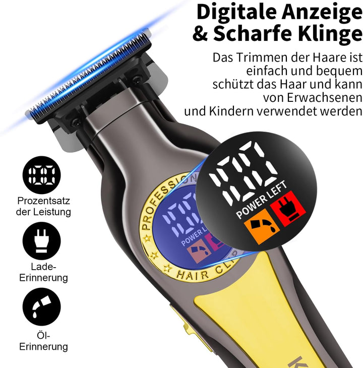 KEMEI 1784 Professionelle Haarschneidemaschine für Männer, Kabelloser Elektrischer Bartschneider Her