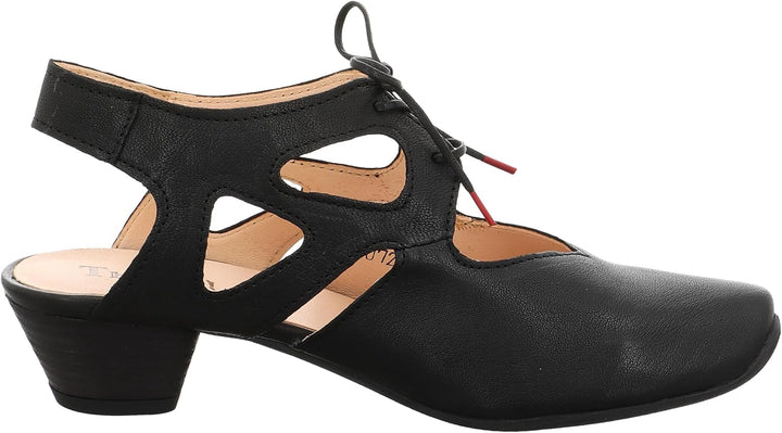 Think! Damen Aida Chromfrei Gegerbte Nachhaltige Slingback Pumps, 36 EU 0000 Schwarz