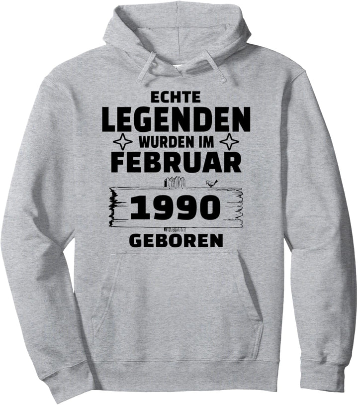 Geburtstag Jahrgang 1990 Februar Design Pullover Hoodie