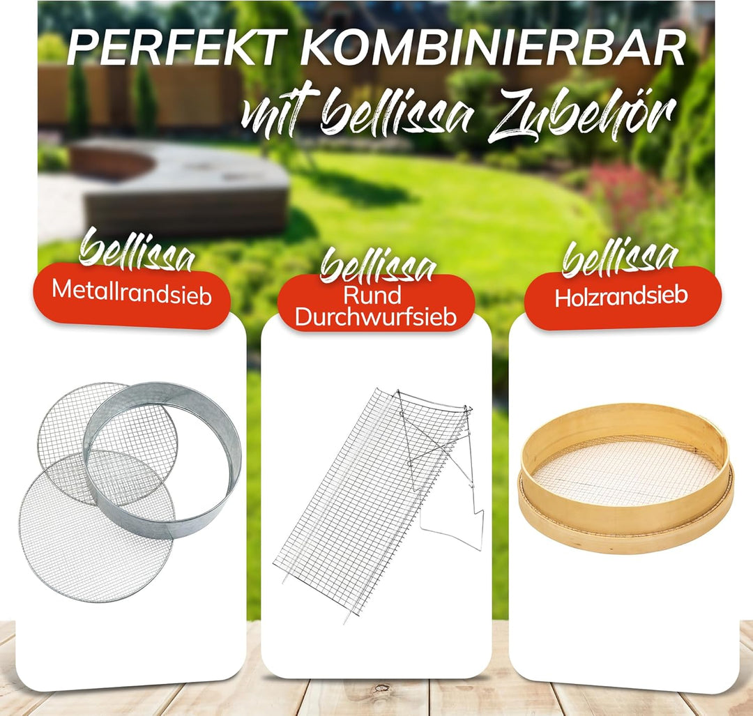 Premium Feuerverzinkter Gartenkomposter aus Holz und Metall - Kompostbehälter für den Garten mit Sie