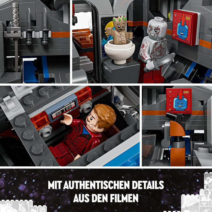 LEGO Marvel Guardians of The Galaxy: Die Milano, baubares Raumschiff-Modell mit 4 Superhelden-Minifi