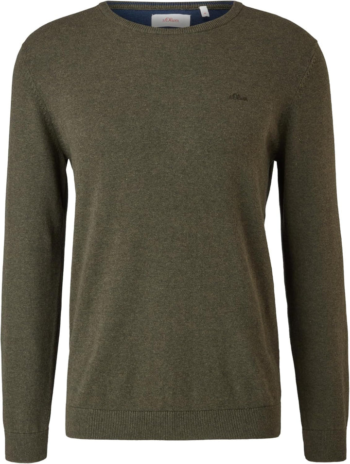 s.Oliver Herren 2152193 Pullover mit Logo-Stitching 4XL Grosse Grössen 79w0, 4XL Große Grö