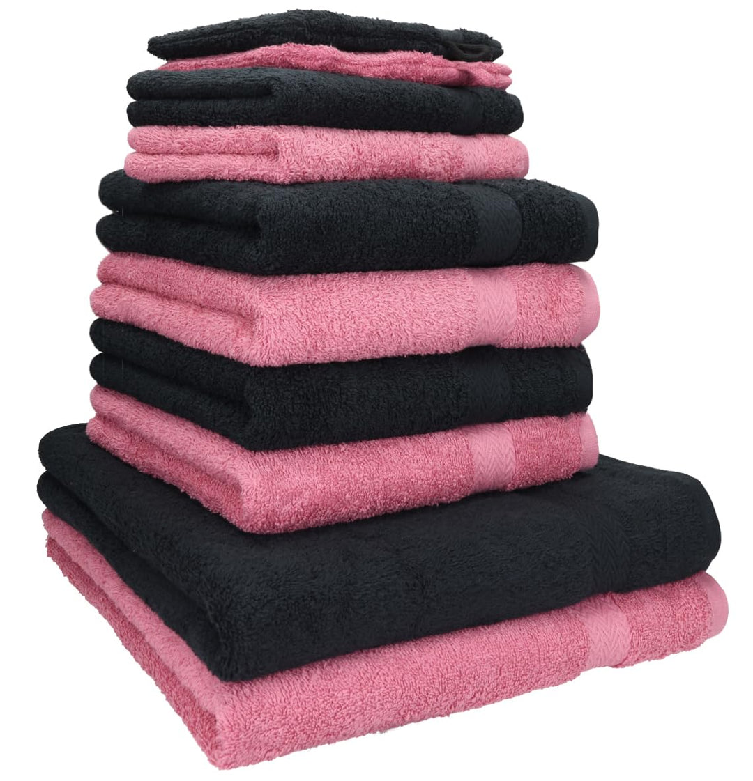 Betz 10-TLG. Handtuch-Set Premium 100% Baumwolle 2 Duschtücher 4 Handtücher 2 Gästetücher 2 Waschhan