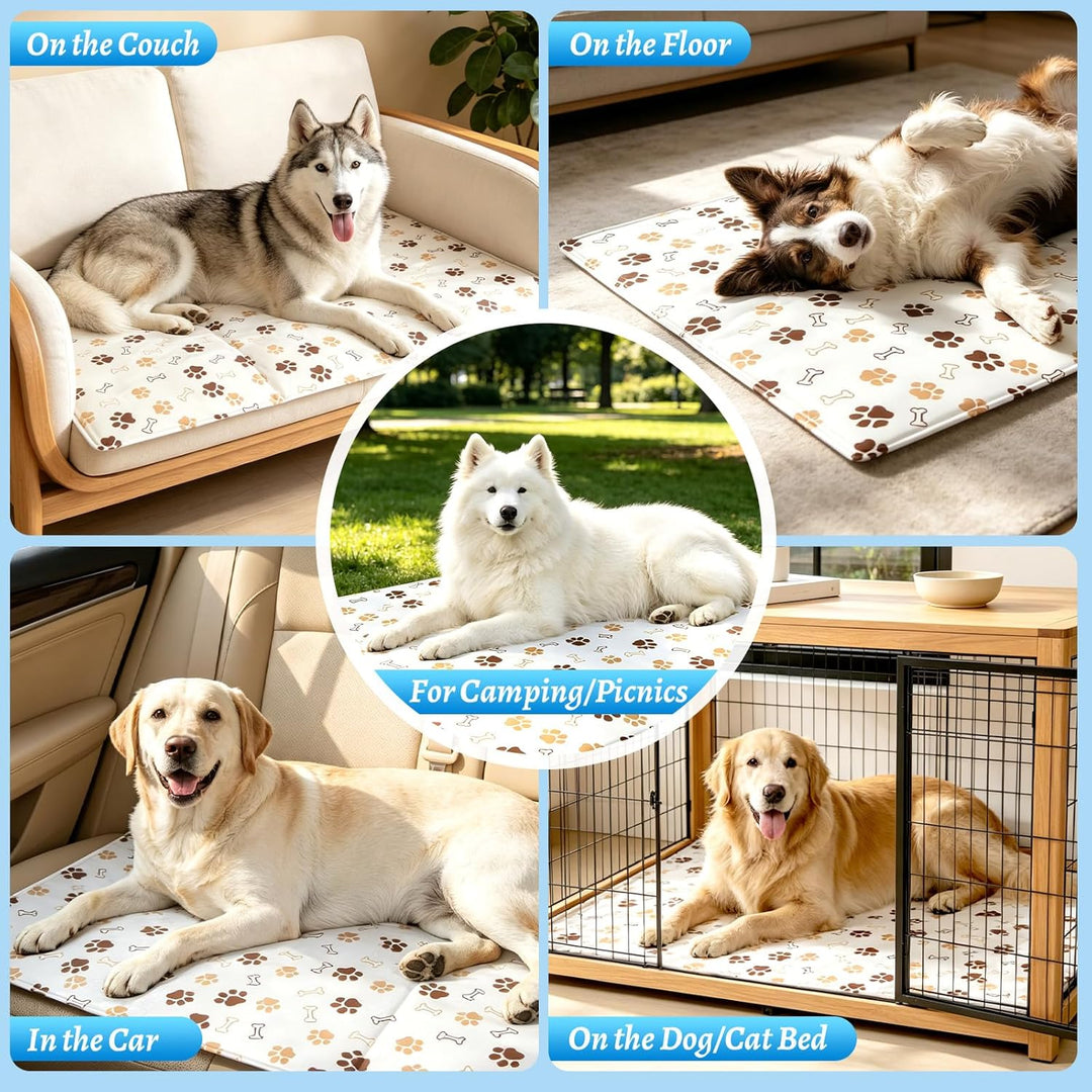 Kühlmatte für Hunde & Katzen Faltbare, Kühlmatte Hund 90 x 60 cm, Kühldecke für Haustiere Leicht Rei