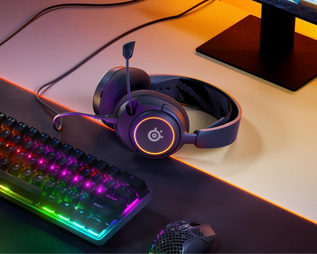 SteelSeries Arctis Nova 3 - Multi-System Gaming-Headset – Hi-Fi-Treiber – 360° Surround-Sound –RGB-B