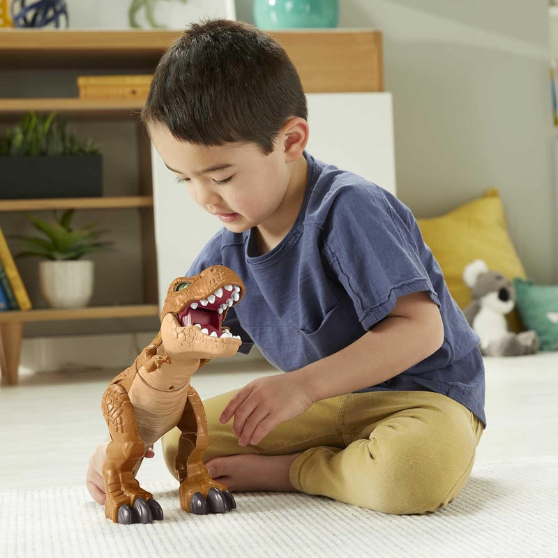 Fisher-Price Imaginext Jurassic World Thrashin Action T Rex dinosaur figure for preschool kids ages