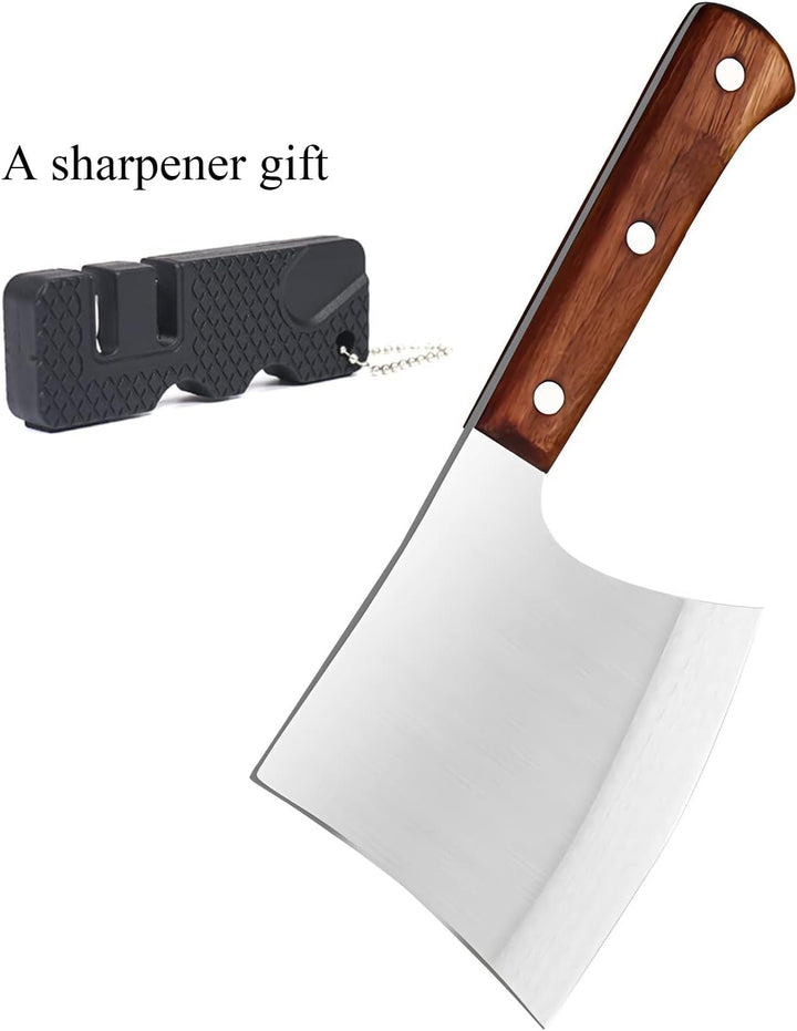 MLG Tools Knochenmesser, Full Tang Hackmesser Heavy Duty Knochenbeil Fleischerbeil, für grosse Knoch