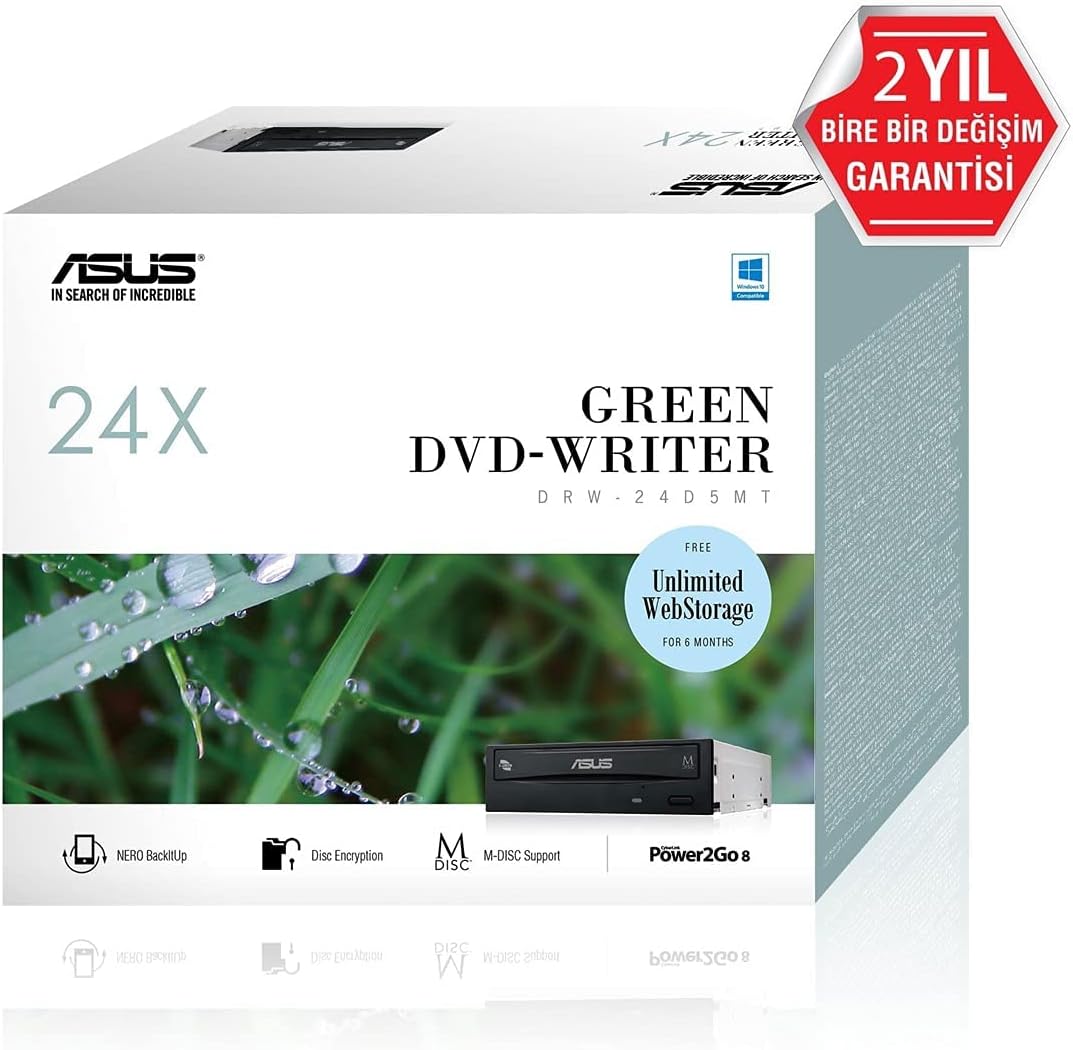 Asus DRW-24D5MT interner 24x DVD Brenner (DVD+-RW, Retail E-Green Silent) schwarz MB mit DVD Brenner