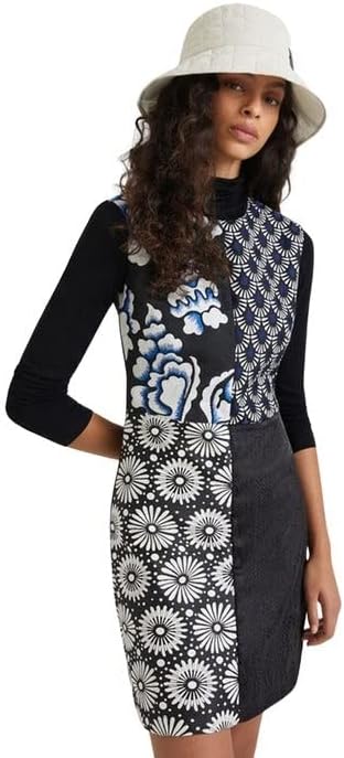 Desigual Damen Vest_hamburgo Casual Dress L Schwarz, L Schwarz