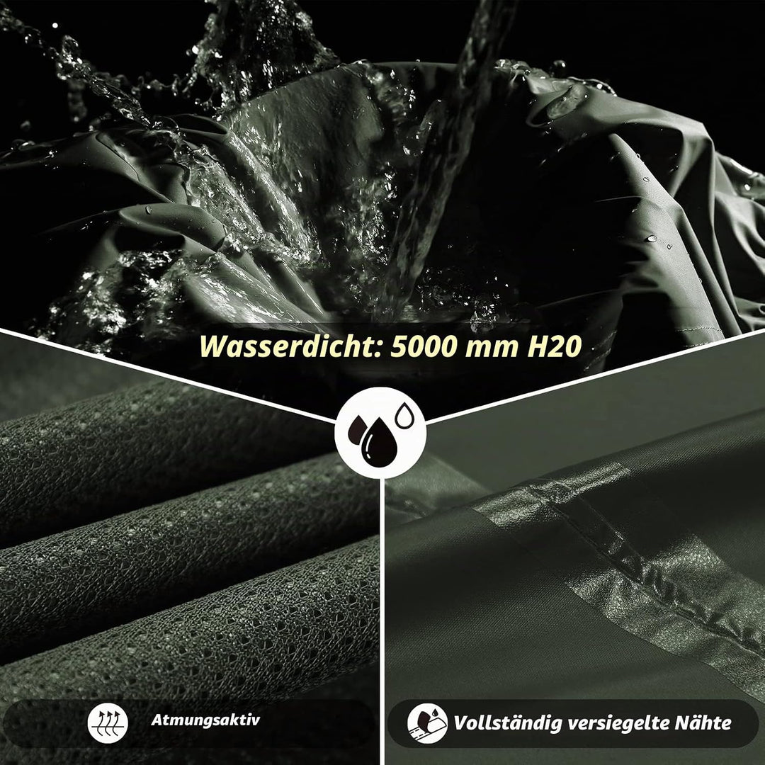 Outdoor Ventures Herren Regenhose Fahrrad Wasserdicht Atmungsaktiv Überziehhose Winddicht Outdoorhos