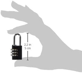 ABUS Zahlenschloss 145/20 Schwarz - Kofferschloss, Spindschloss u. v. m. - Aluminium-Vorhängeschloss