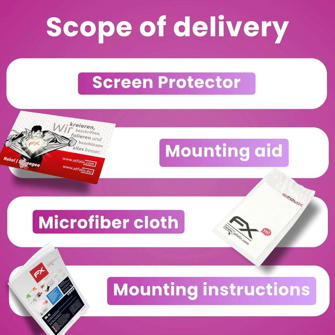 atFoliX Glasfolie kompatibel mit Microsoft Surface Studio 2 Panzerfolie, 9H Hybrid-Glass FX Schutzpa