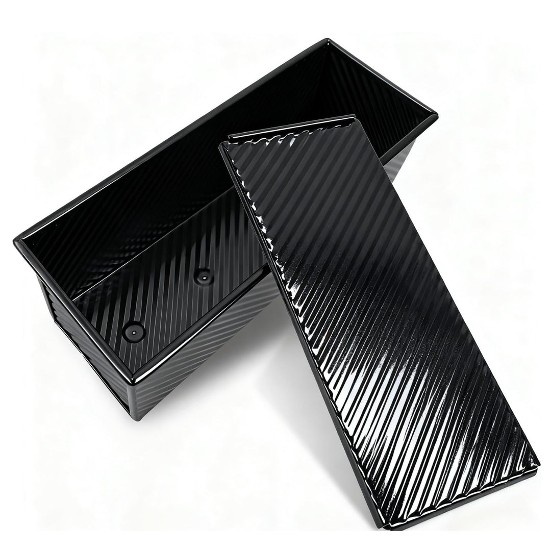Toastbrot Backform 1000g, Antihaft Pullman Kastenform mit Deckel, Rechteckige Brotbackform aus Carbo