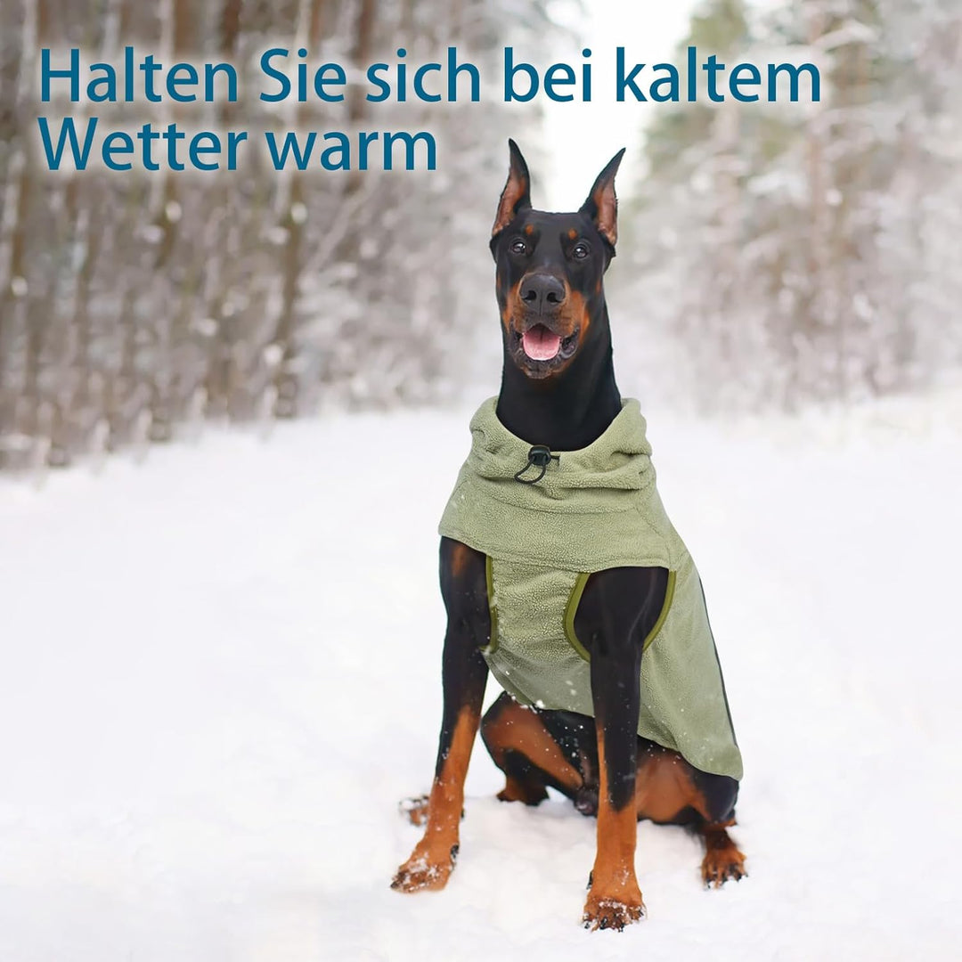 Hunde Mantel Winter - Dehnbar Winter Hundemantel mit Reflektorstreifen | Leichter Winterjacke Hund m