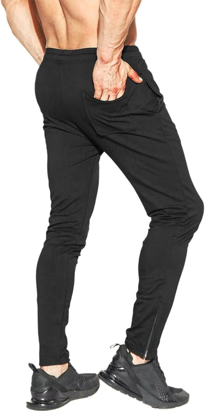 BROKIG Jogginghose Herren Baumwolle Trainingshose Sporthose Herren Lang Fitness Slim fit Hose S Schw