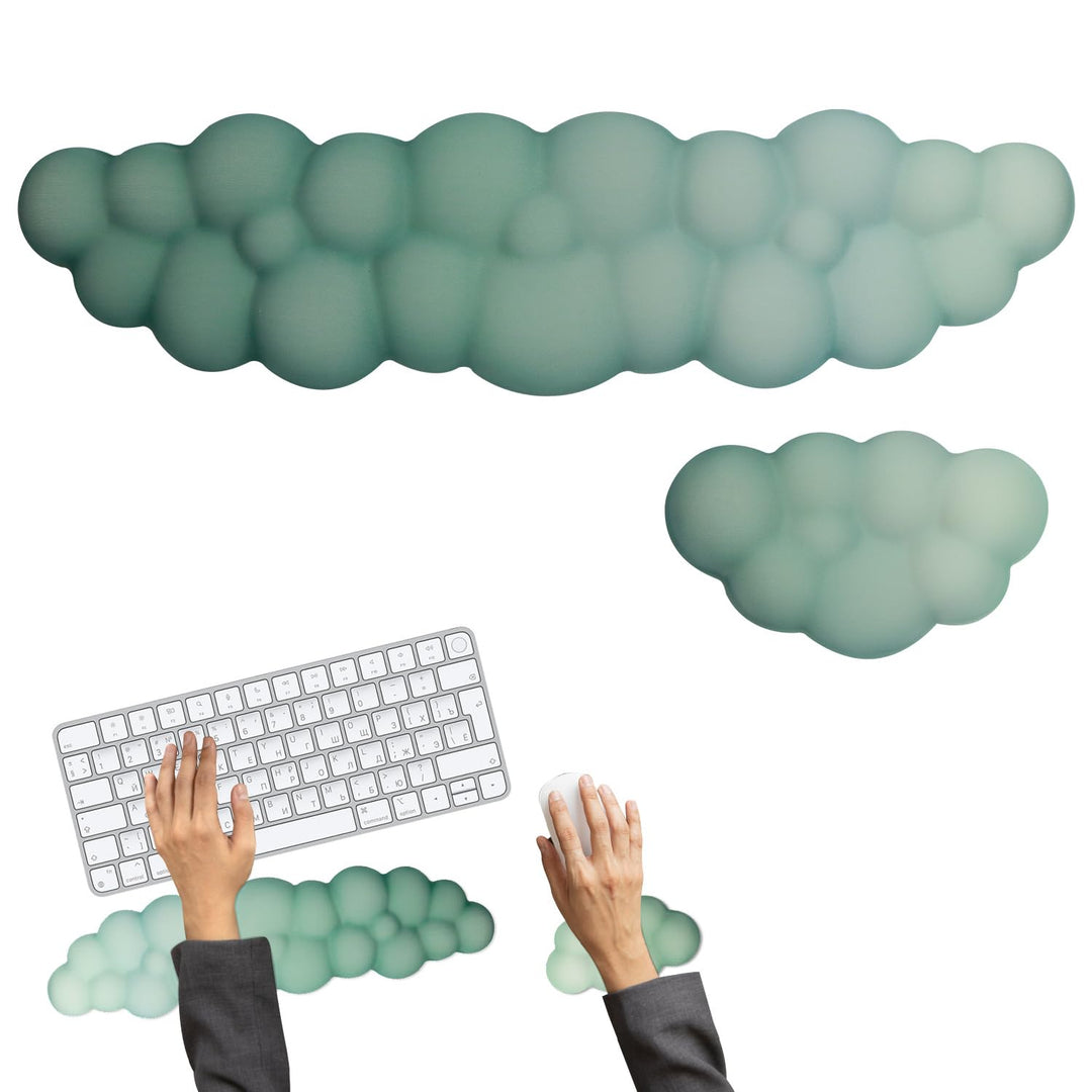 Handgelenkstütze Für Tastatur &amp; Maus, Grün Wolken