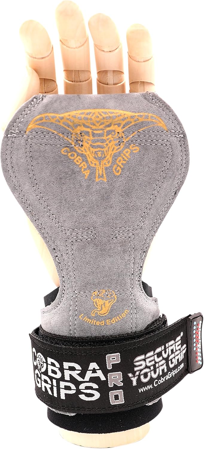 Cobra Grips V2 Lifting Griffe Gewicht Versa Handschuhe Alternative Power PRO, Anthrazitleder, PRO, A