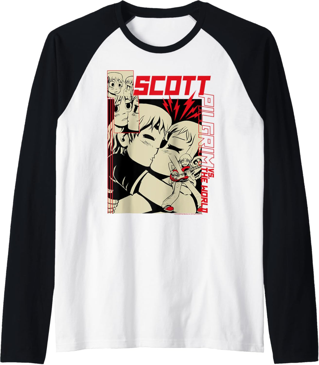 Scott Pilgrim Vs. The World Ramona and Scott Anime Poster Raglan