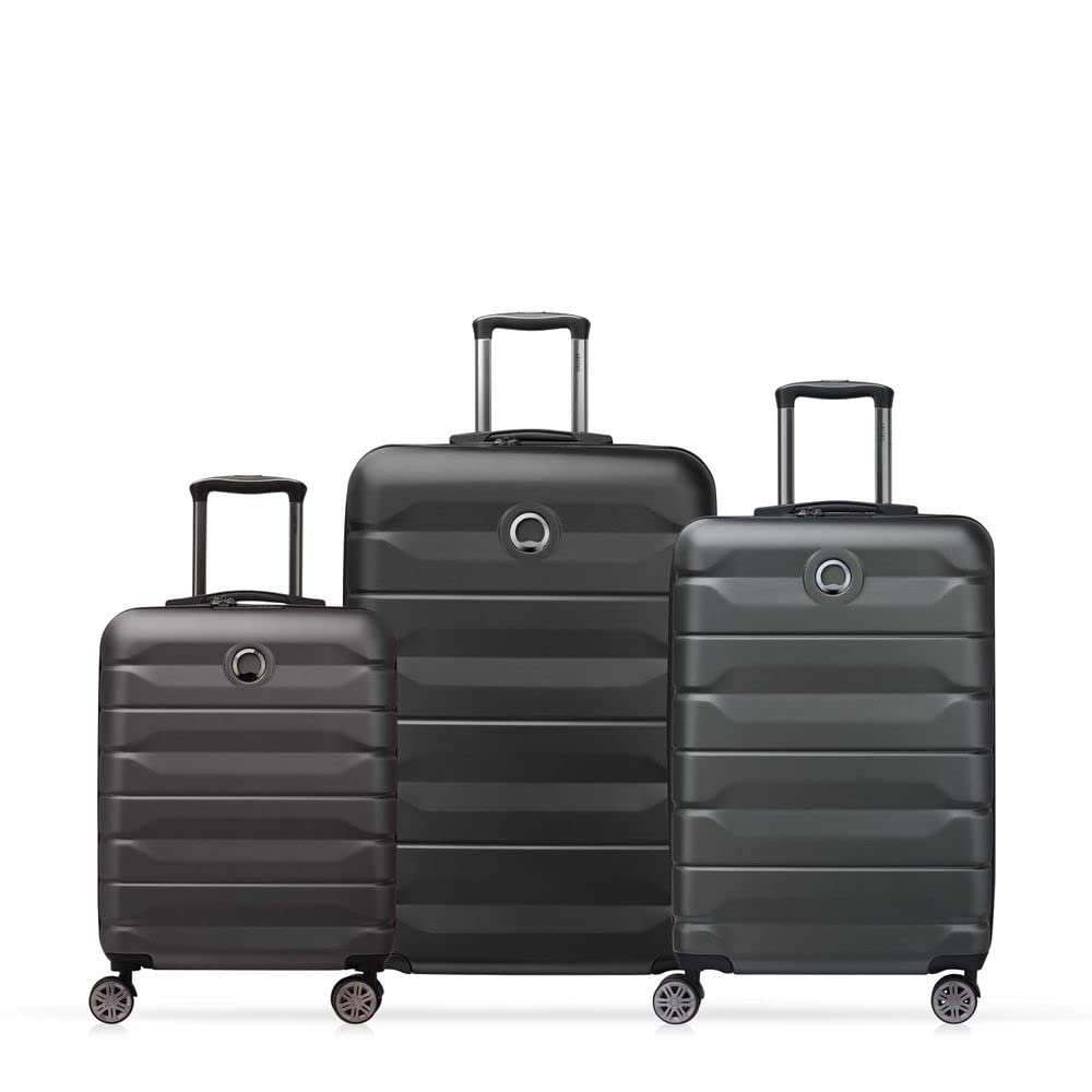 DELSEY PARIS - AIR Armour - 77cm x 50cm x 30cm - SET - Schwartz SET DE 3 VALISES Schwarz, SET DE 3 V