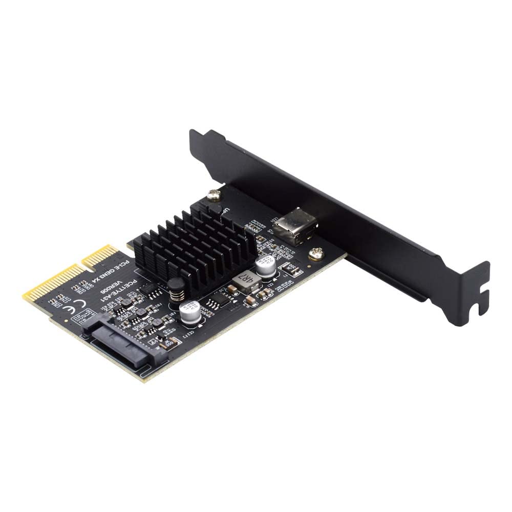 Cablecc USB 3.2 Gen2 Typ-C 20Gbps USB-C auf PCI-E 4X Express Card Adapter für Desktop Motherboard PC