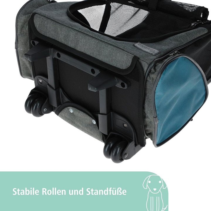 Trolley Vacation 41x26x55/103cm, grau/blau