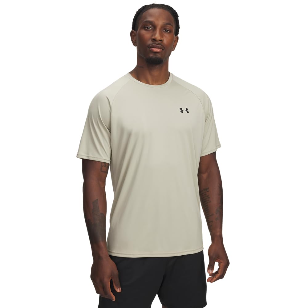 Under Armour Herren UA Tech 2.0 T-Shirt (290) Khaki Base / Schwarz 4XL, (290) Khaki Base / Schwarz 4