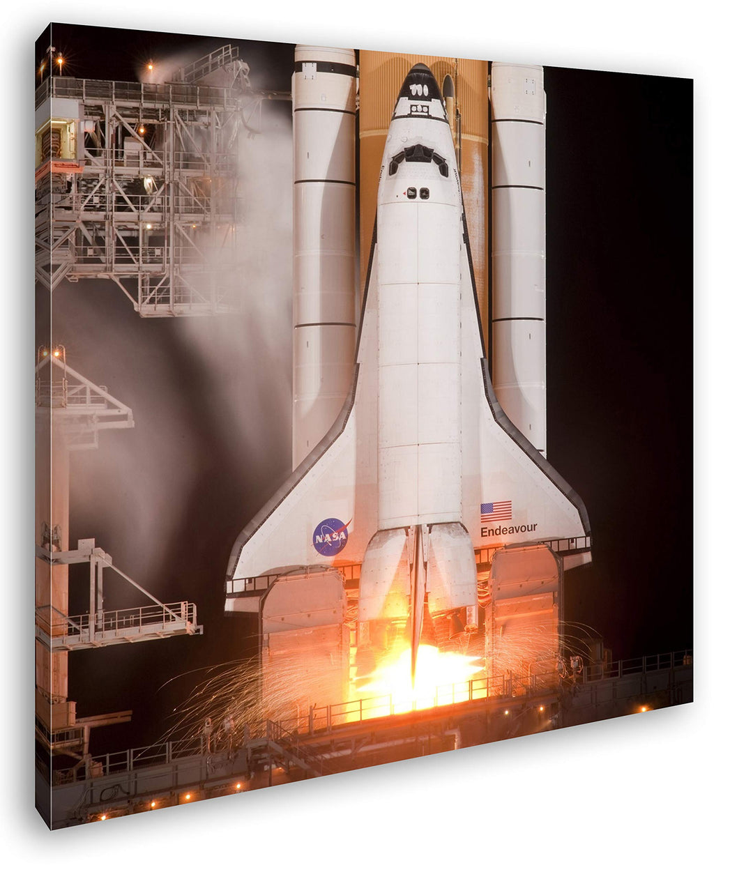 deyoli Spaceshuttle Format: 70x70 als Leinwandbild, Motiv fertig gerahmt auf Echtholzrahmen, Hochwer
