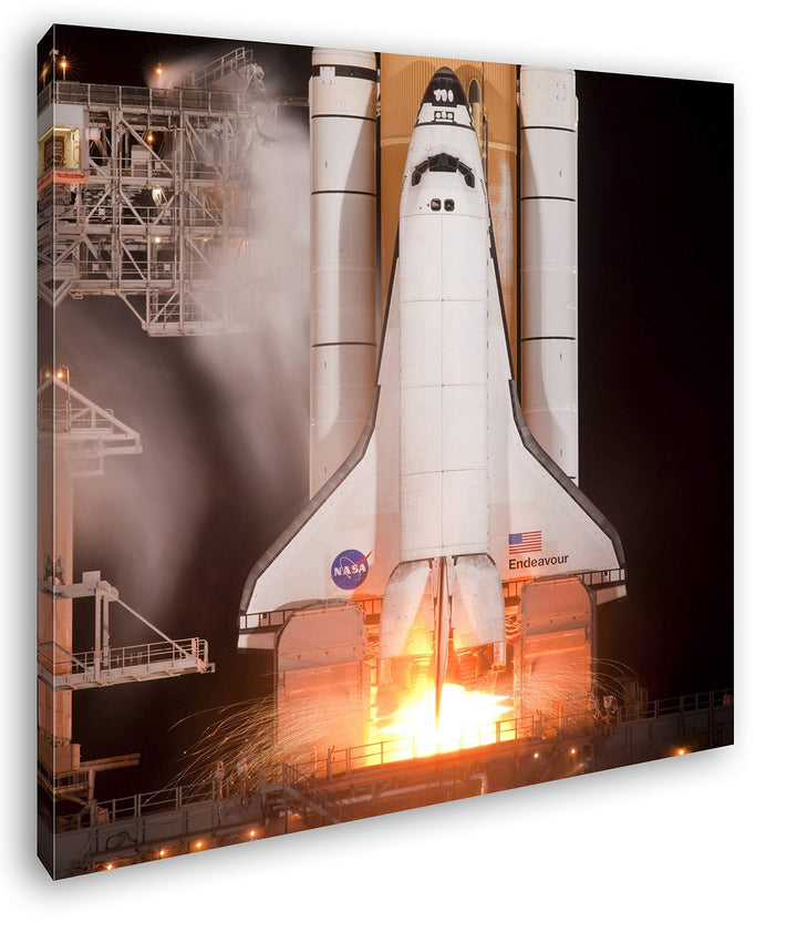 deyoli Spaceshuttle Format: 70x70 als Leinwandbild, Motiv fertig gerahmt auf Echtholzrahmen, Hochwer