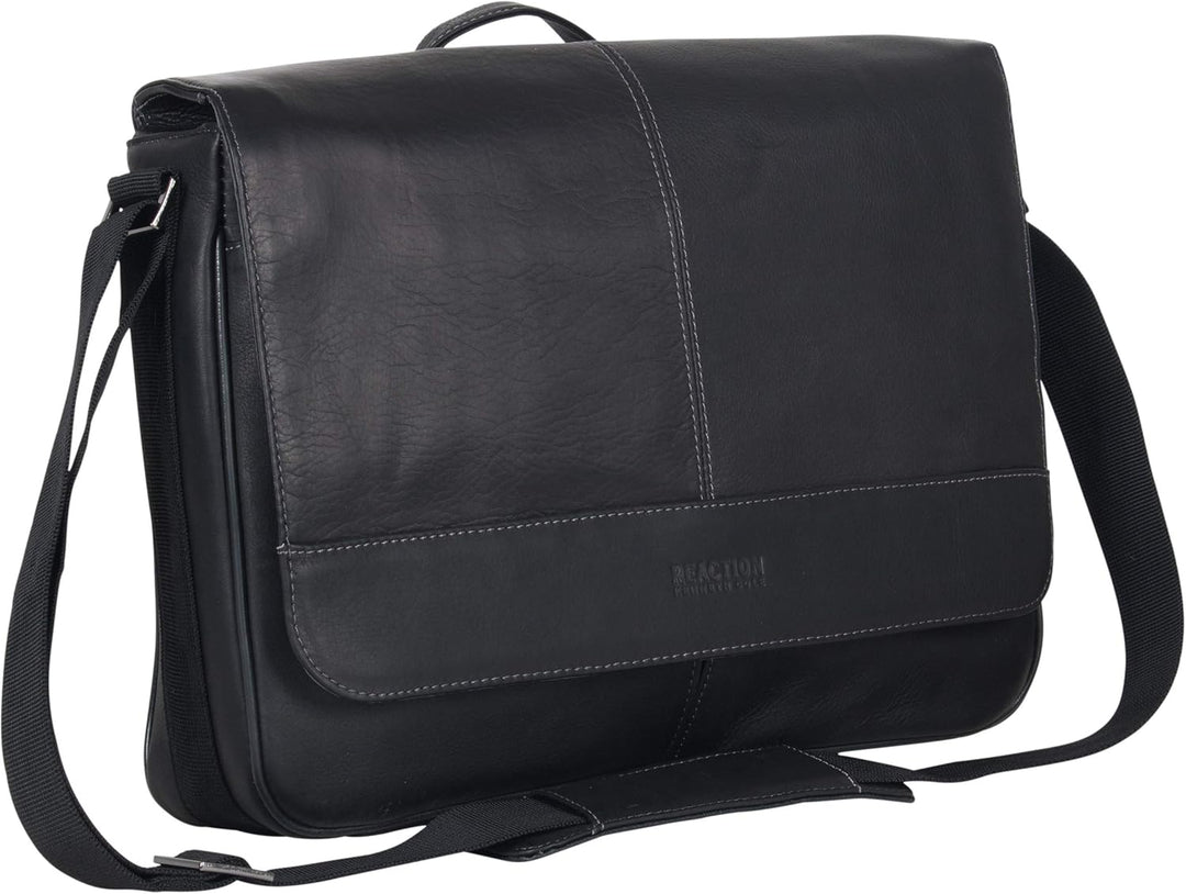 Kenneth Cole REACTION Unisex Risky Business Colombian Leather Business Messenger Bag Gepäck - Kurier