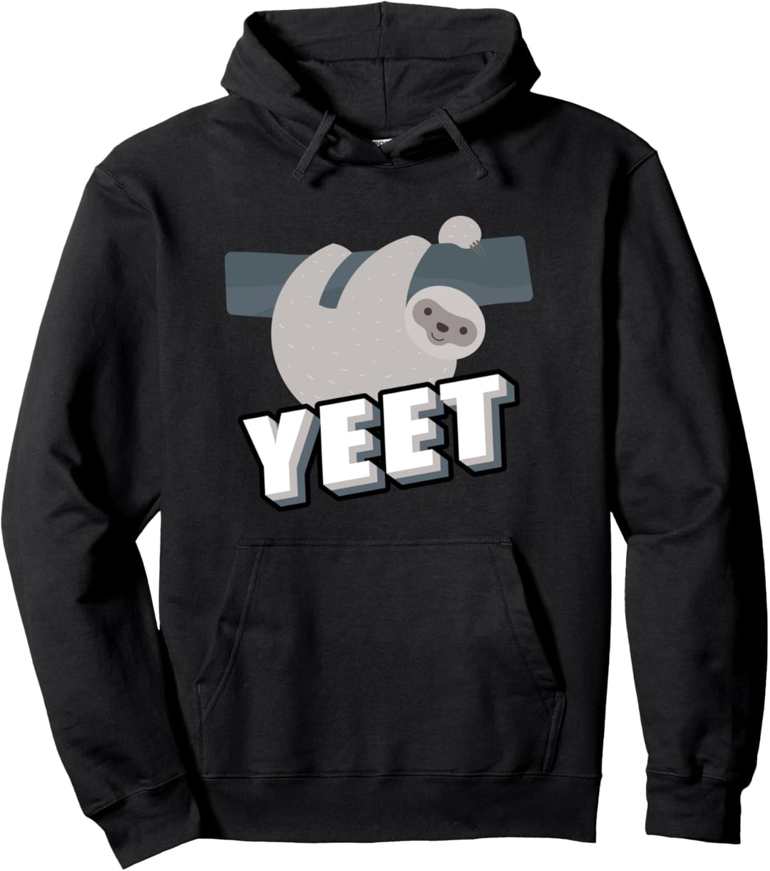 Yeet Funny Sloth Gifts Animal Sloth Lovers Sloth Gift Pullover Hoodie