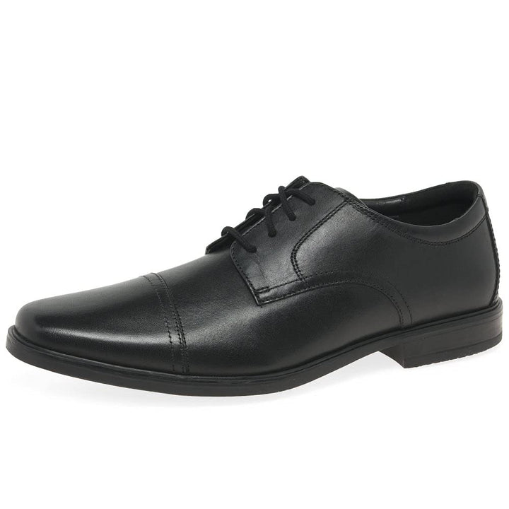 Clarks Herren Howard CapSHOES 40 EU Black Leather, 40 EU Black Leather